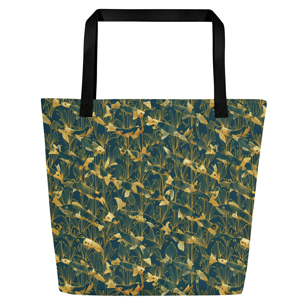 Midnight Pond on Large Tote Bag W/ Pocket — Front
