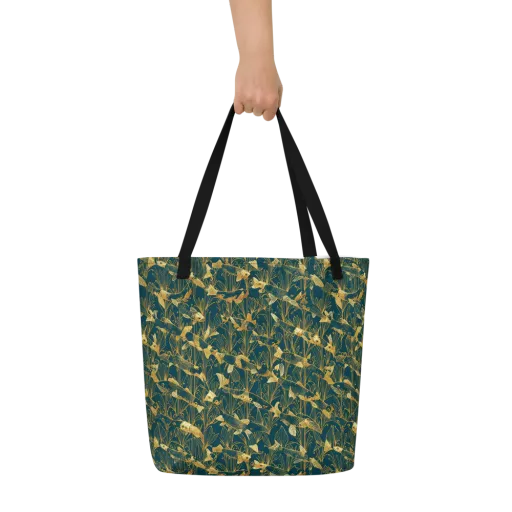 Midnight Pond on a Large Tote Bag W/ Pocket