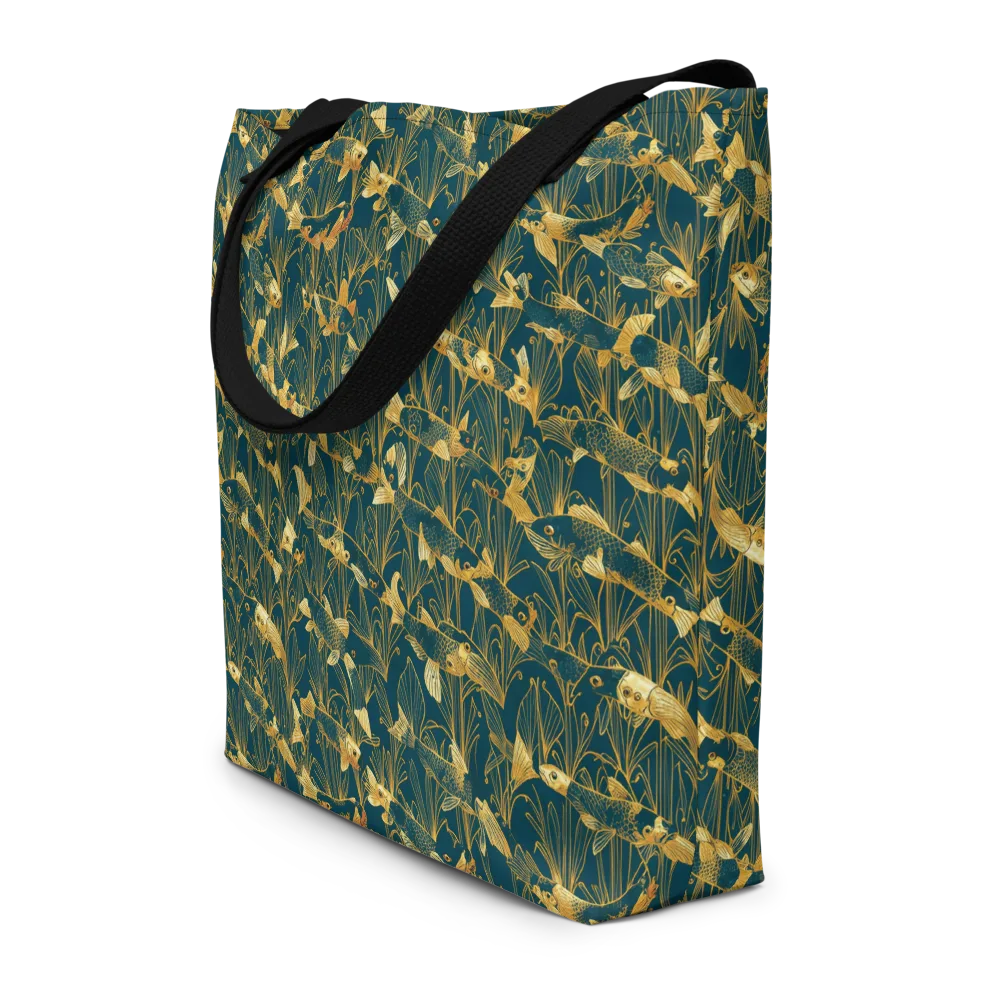 Midnight Pond on Large Tote Bag W/ Pocket — Front
