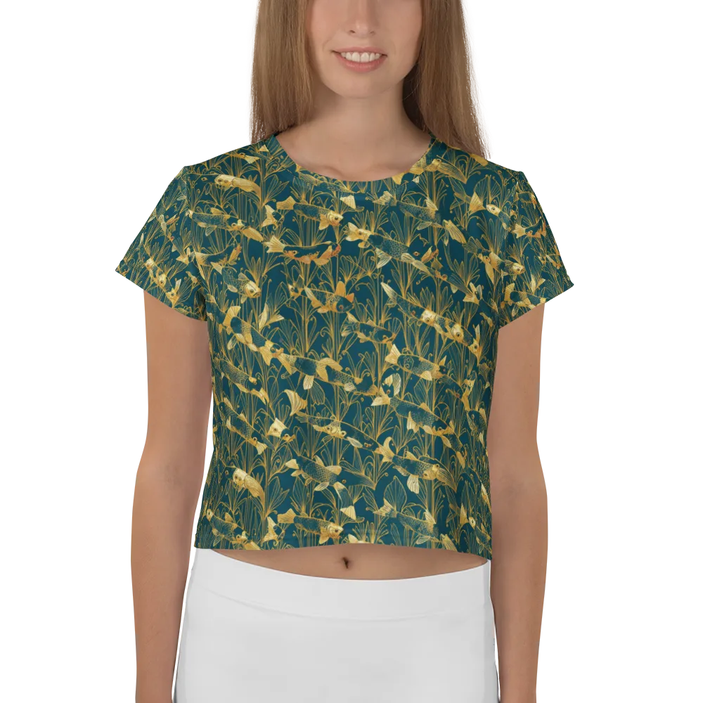 Midnight Pond on Crop Tee — Front