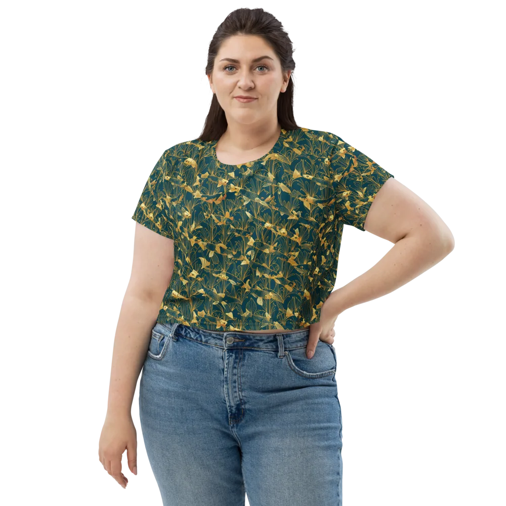 Midnight Pond on Crop Tee — Front