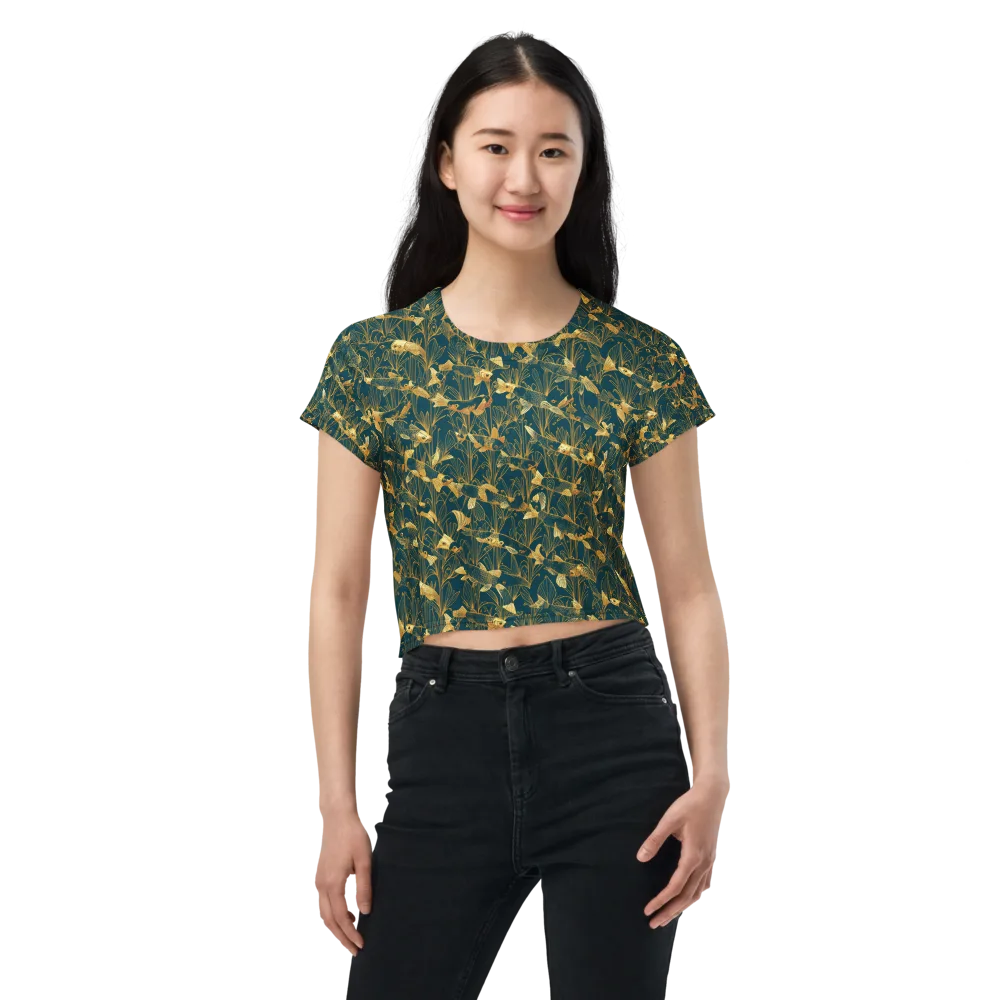 Midnight Pond on Crop Tee — Front