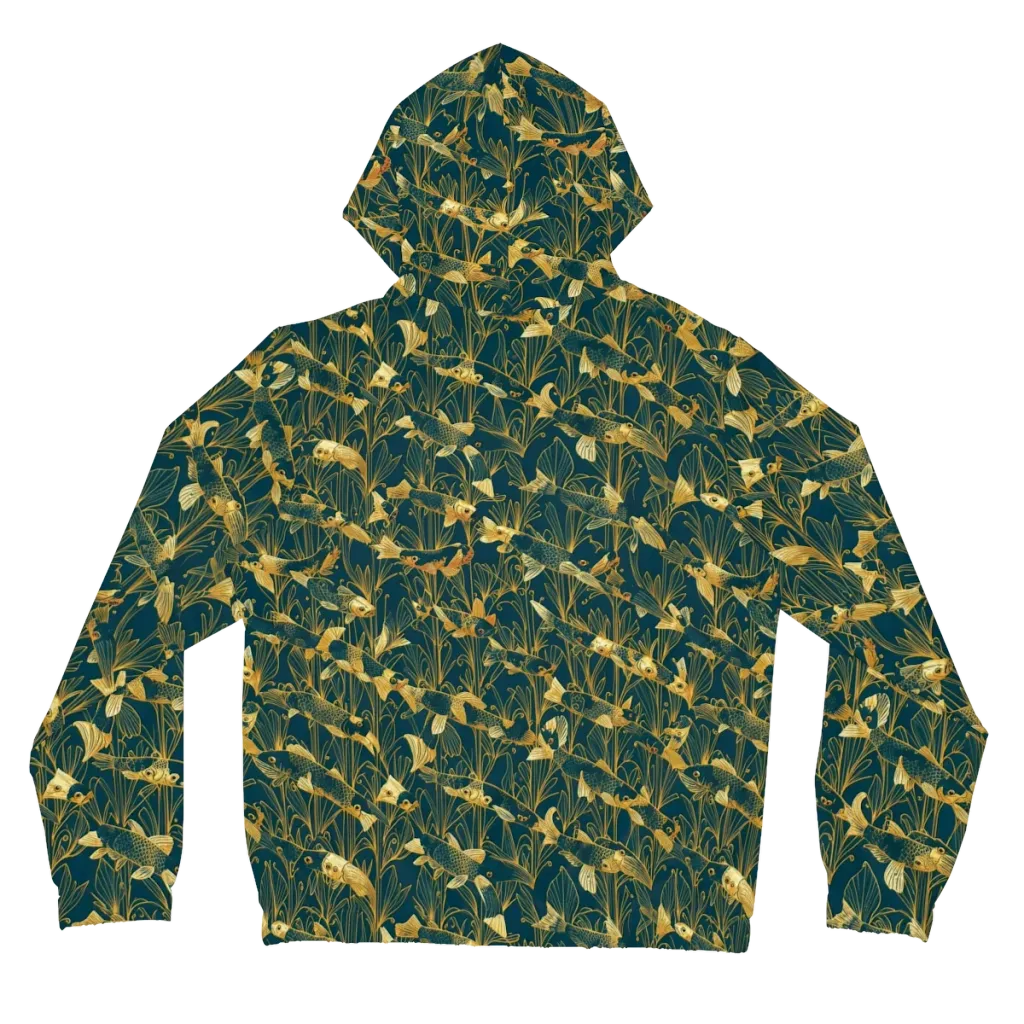 Midnight Pond on Women's Full-Zip Hoodie — Back