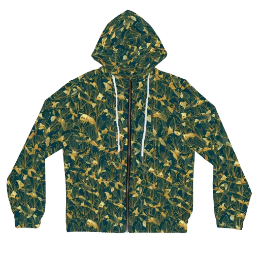 Midnight Pond on a Women's Full-Zip Hoodie