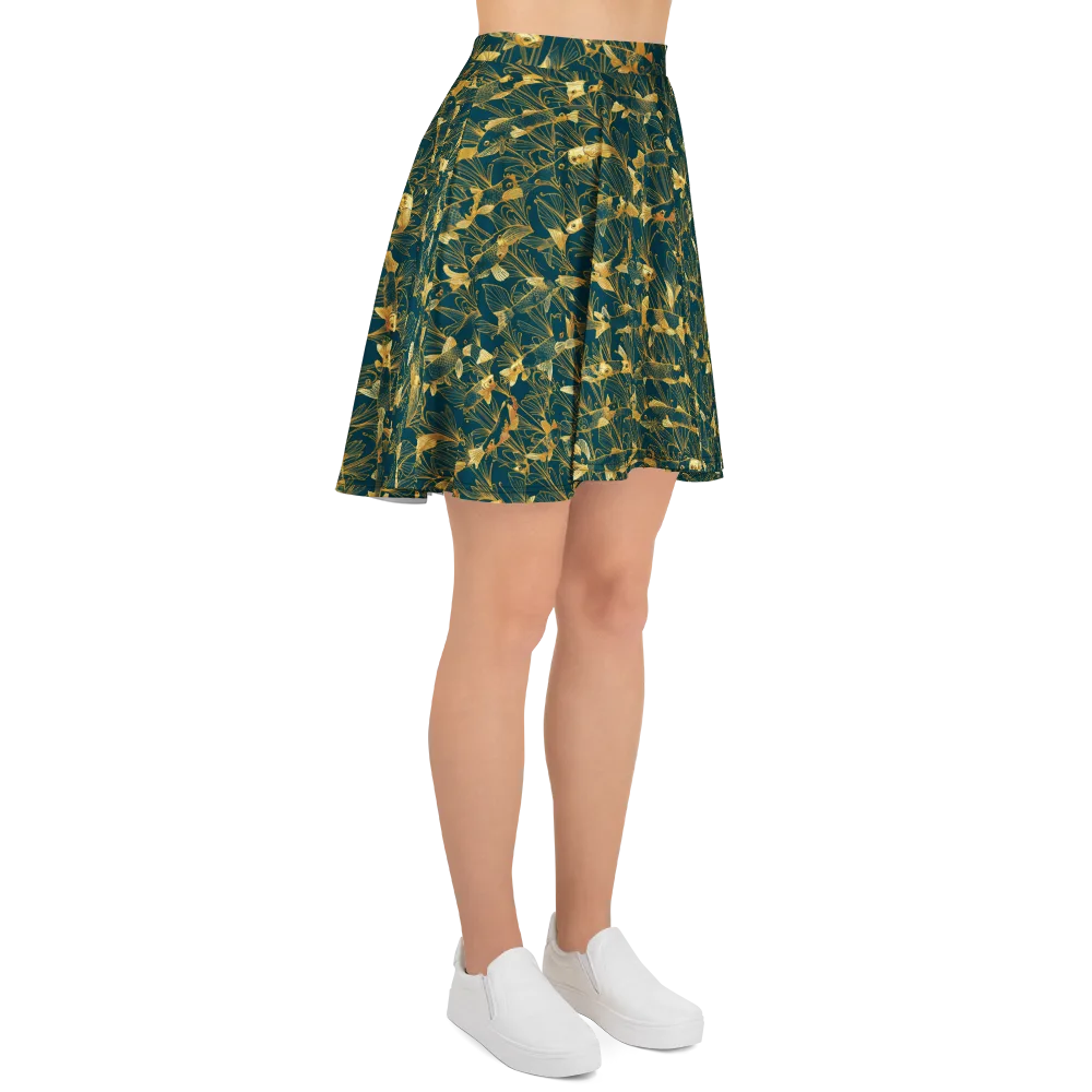 Midnight Pond on Skater Skirt — Right
