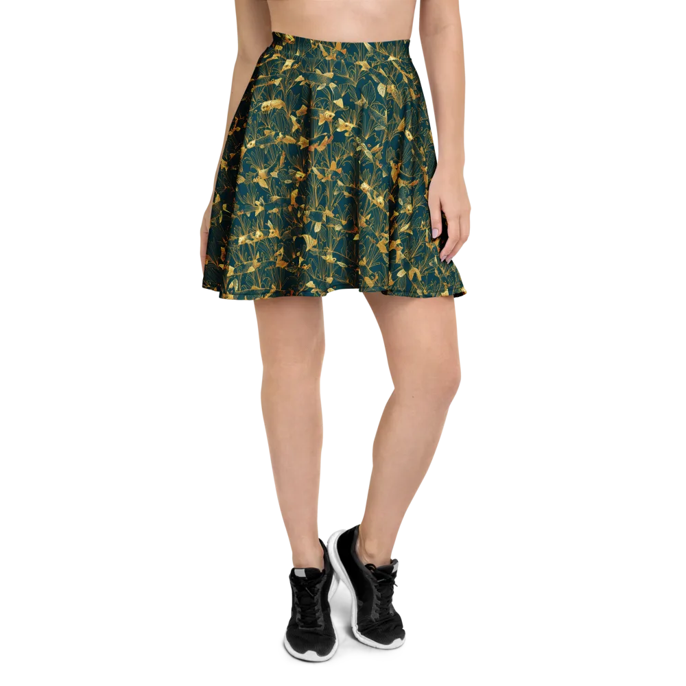 Midnight Pond on Skater Skirt — Front