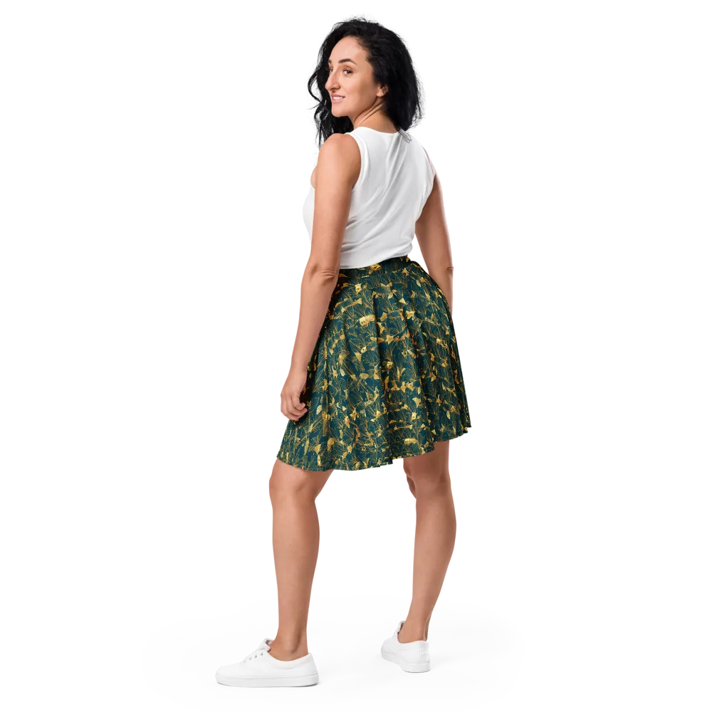 Midnight Pond on Skater Skirt — Back