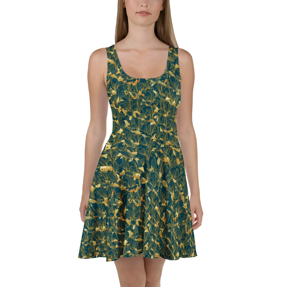 Midnight Pond on Skater Dress — Front