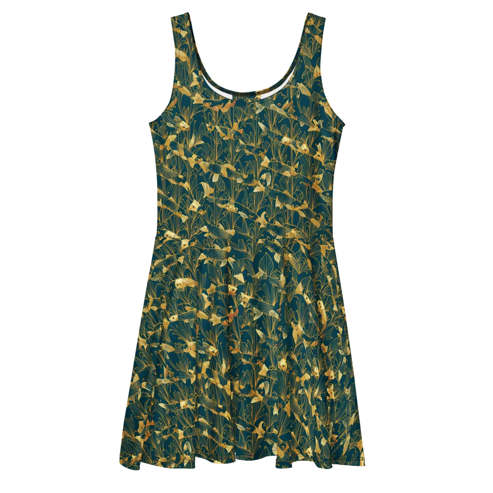 Midnight Pond on Skater Dress — Front