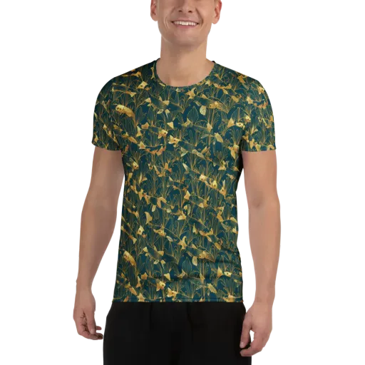 Midnight Pond on a Men's Athletic T-Shirt