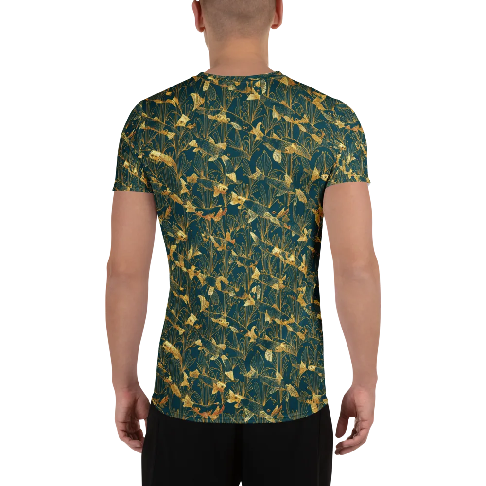 Midnight Pond on Men's Athletic T-Shirt — Back