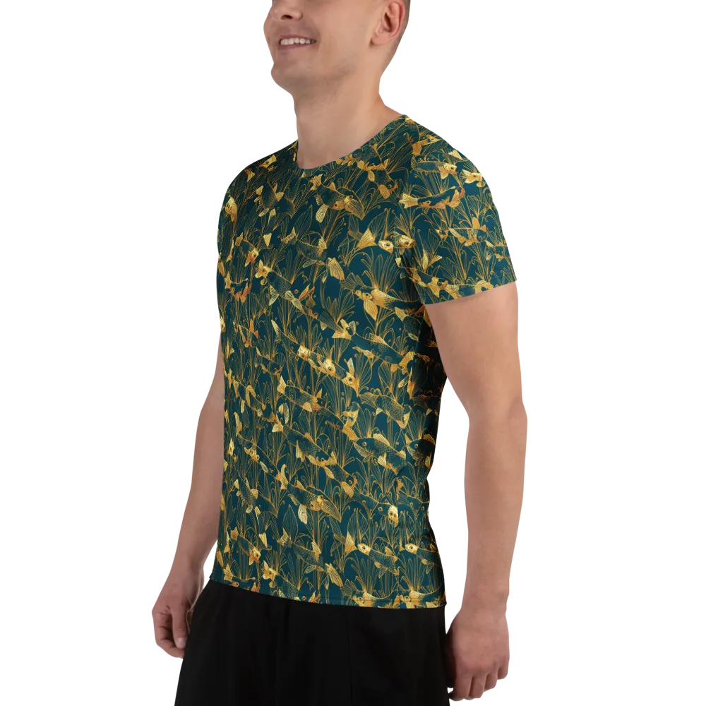 Midnight Pond on Men's Athletic T-Shirt — Left