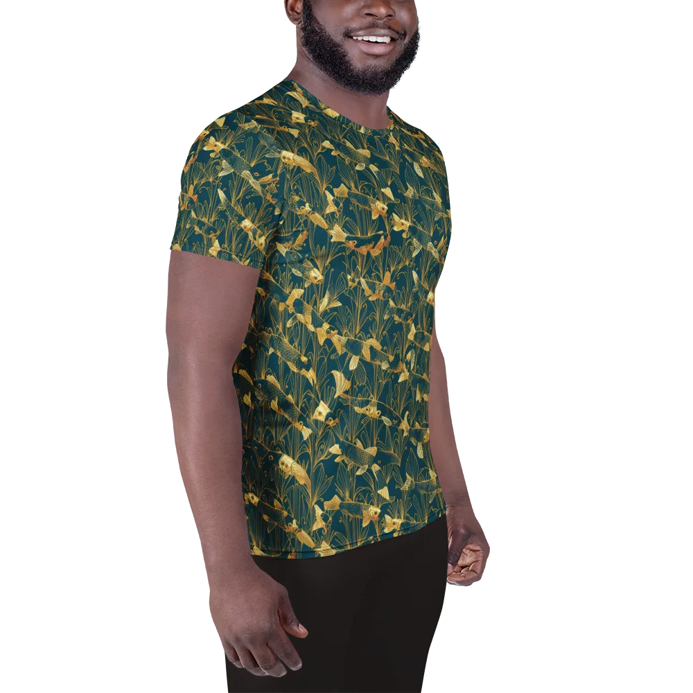 Midnight Pond on Men's Athletic T-Shirt — Right