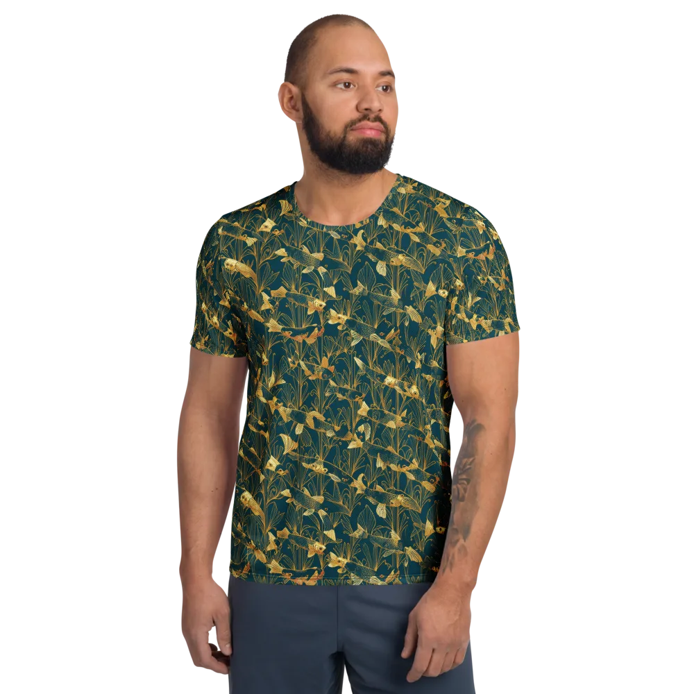 Midnight Pond on Men's Athletic T-Shirt — Front