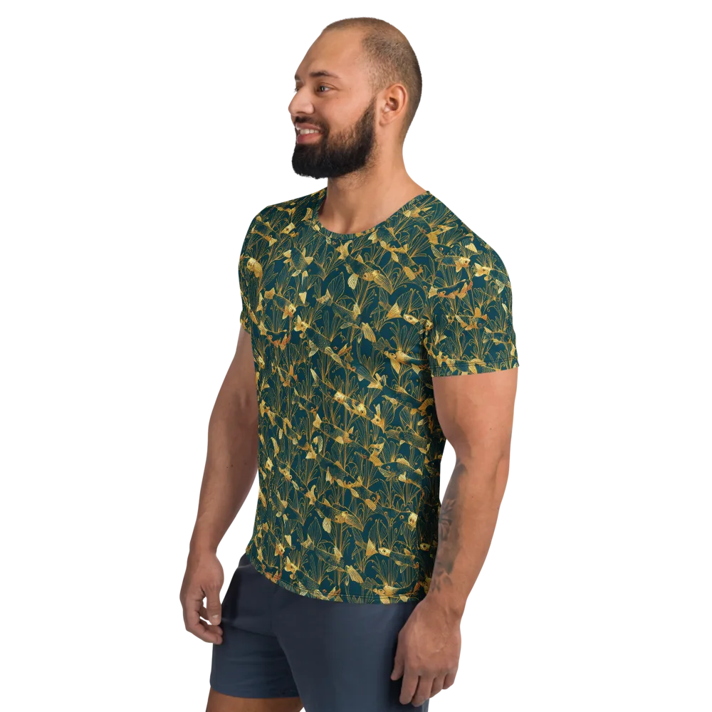 Midnight Pond on Men's Athletic T-Shirt — Left