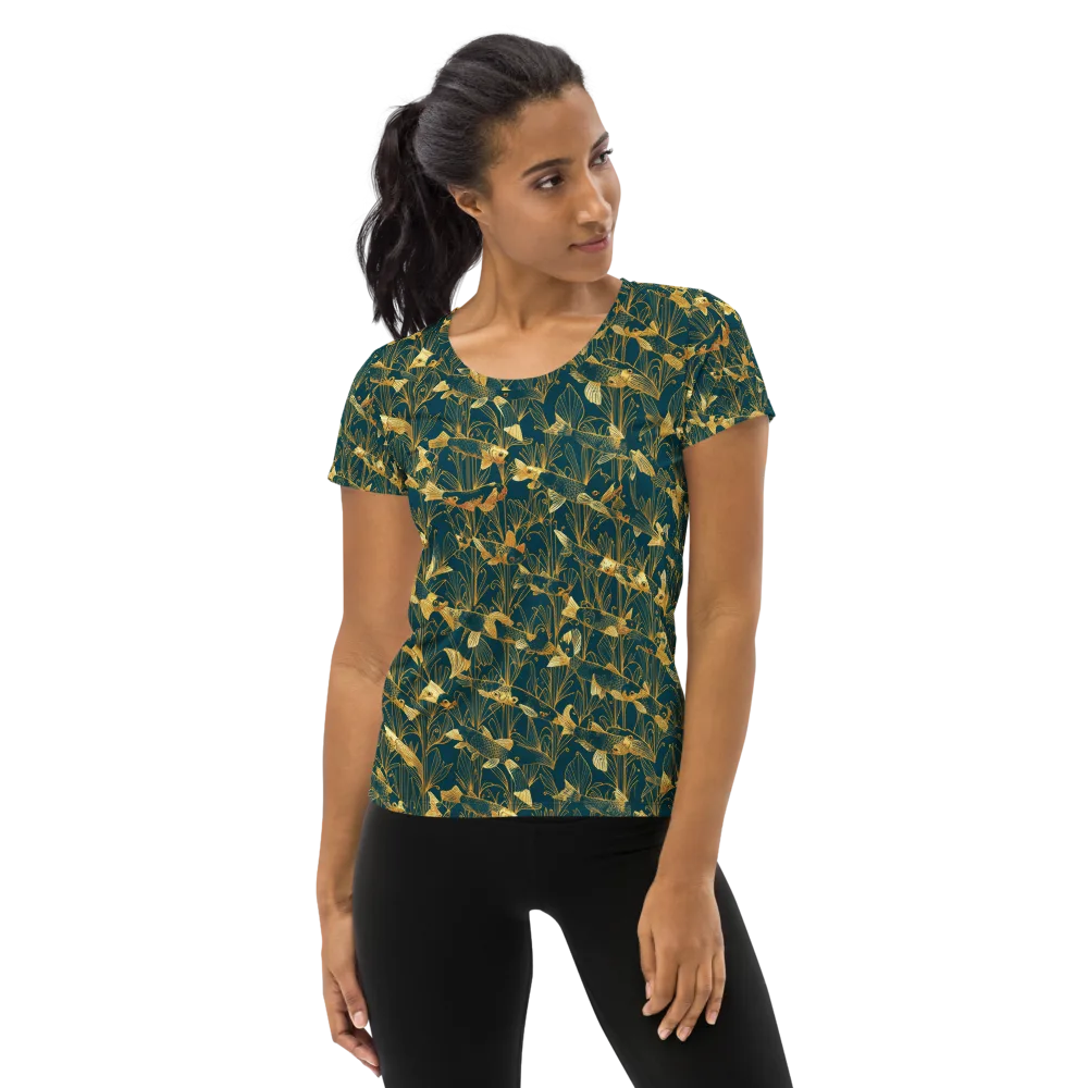 Midnight Pond on Women's Athletic T-Shirt — Front