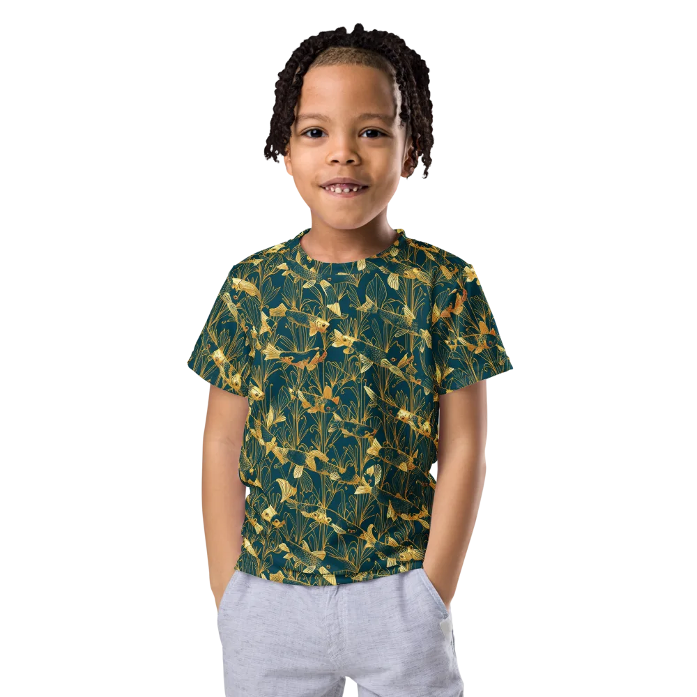 Midnight Pond on Kids Crew Neck T-Shirt — Front