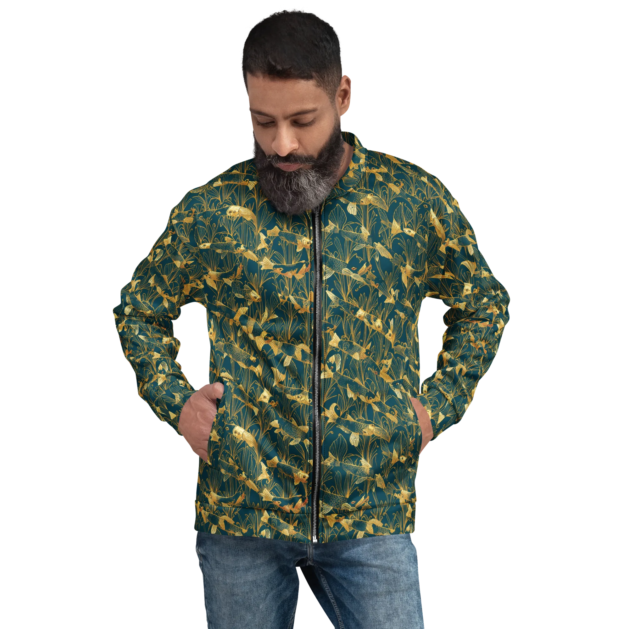 Midnight Pond on Bomber Jacket — Front