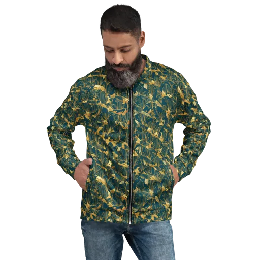 Midnight Pond on a Bomber Jacket