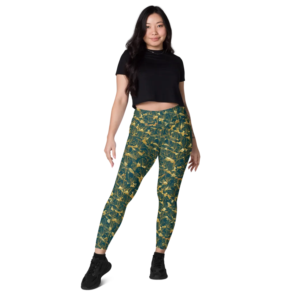 Midnight Pond on Leggings with Pockets — Front