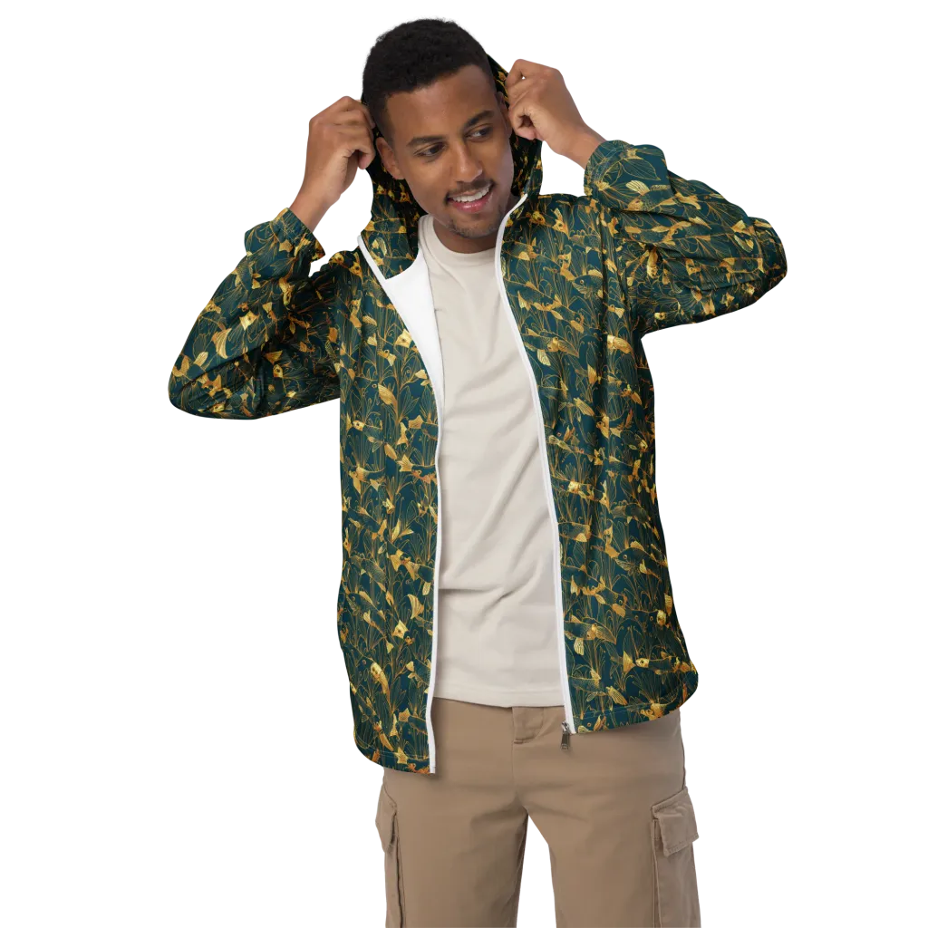 Midnight Pond on Men's Windbreaker — Front