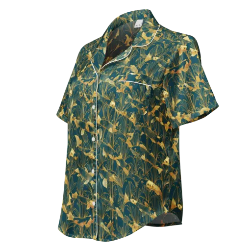 Midnight Pond on a Women's Short Sleeve Pajama Top