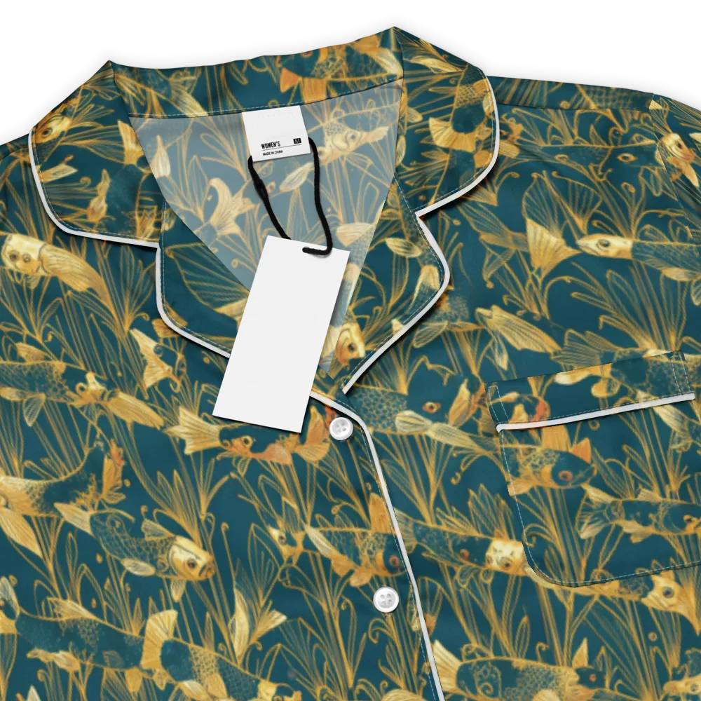 Midnight Pond on Women's Short Sleeve Pajama Top — Product details