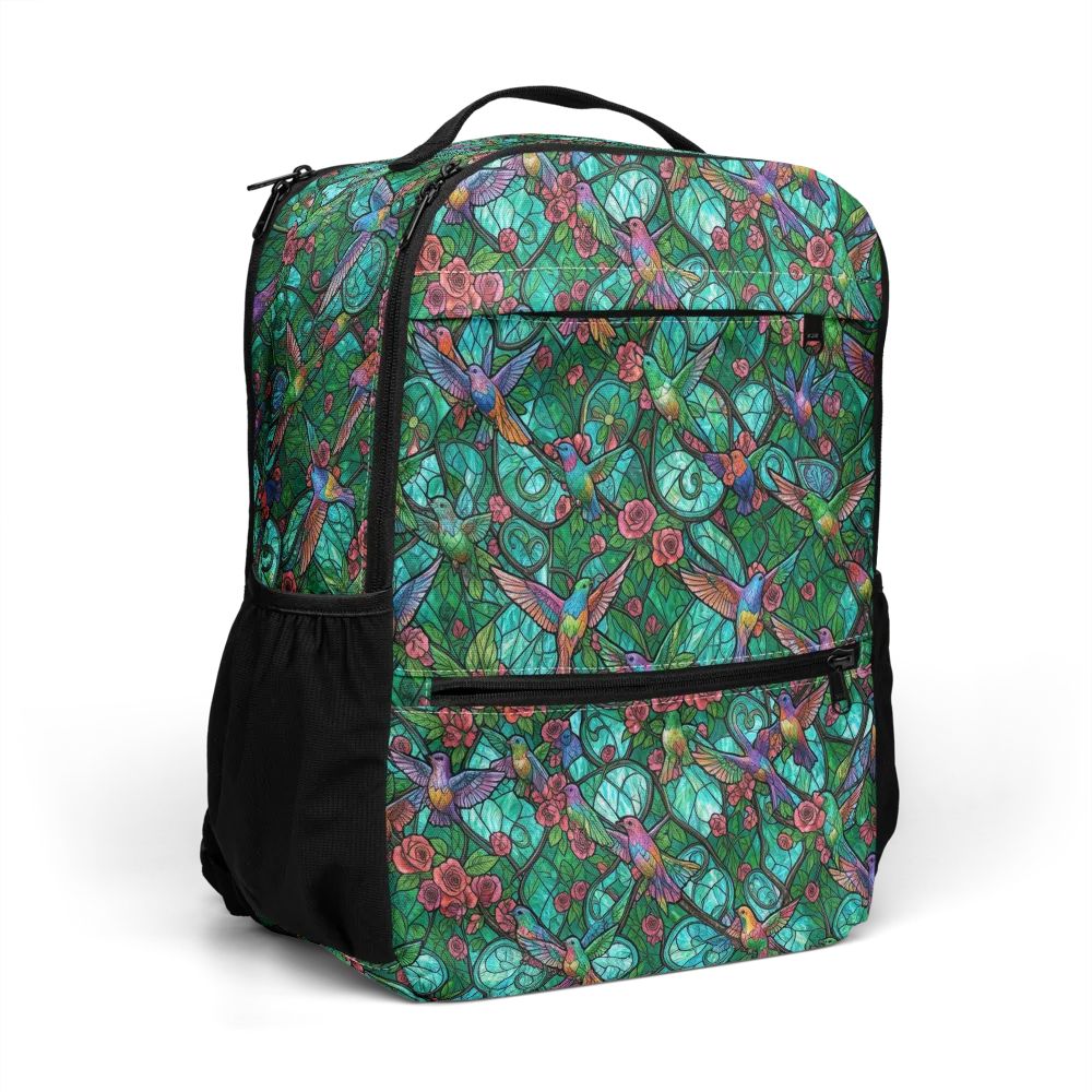 Jewelwing Garden on Utility Backpack — Right Front