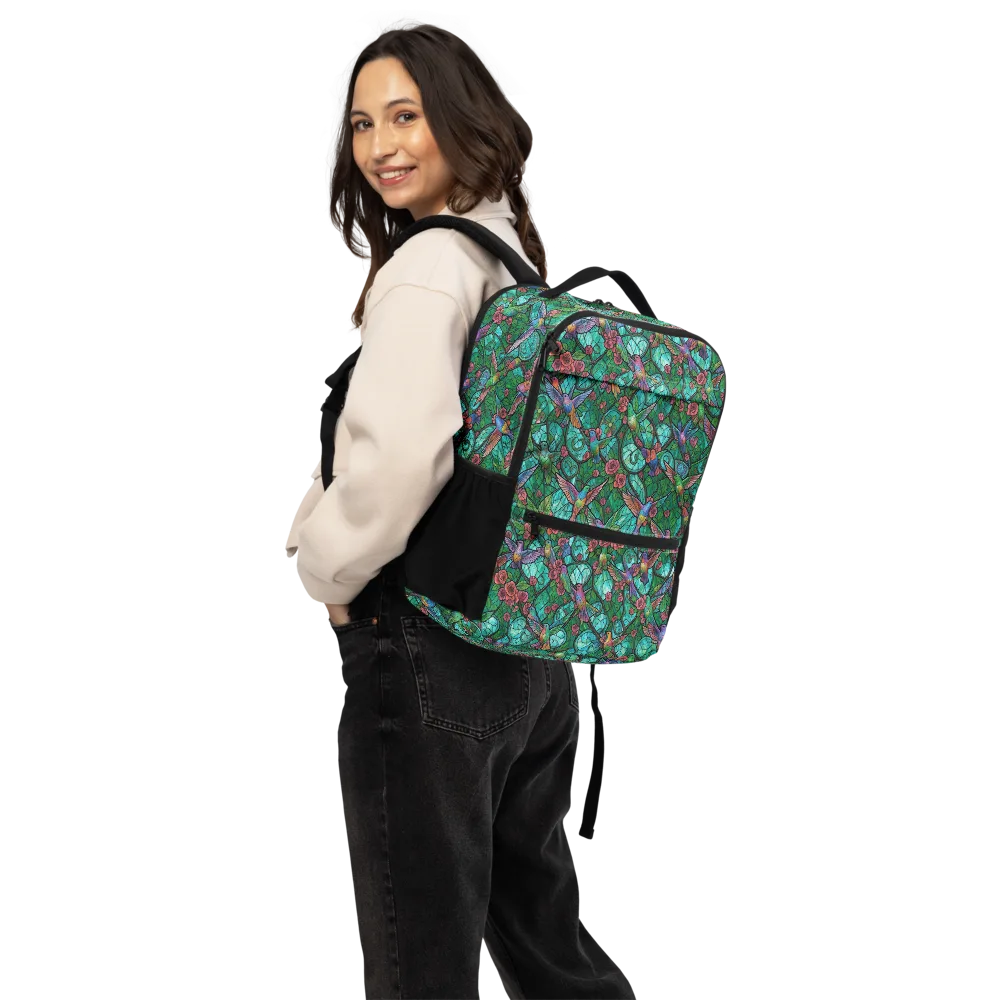 Jewelwing Garden on Utility Backpack — Back
