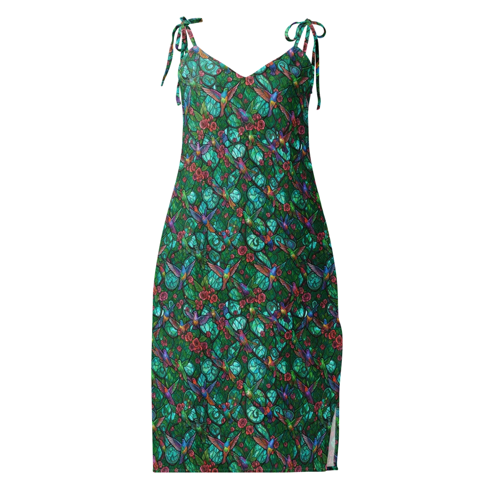Jewelwing Garden on Slip Dress — Front