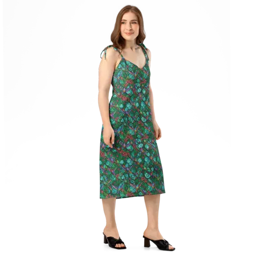 Jewelwing Garden on a Slip Dress