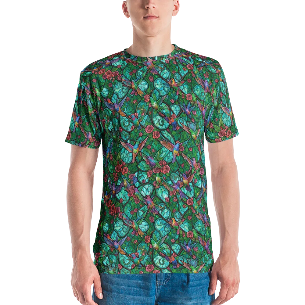 Jewelwing Garden on Men's Crew Neck T-Shirt — Front