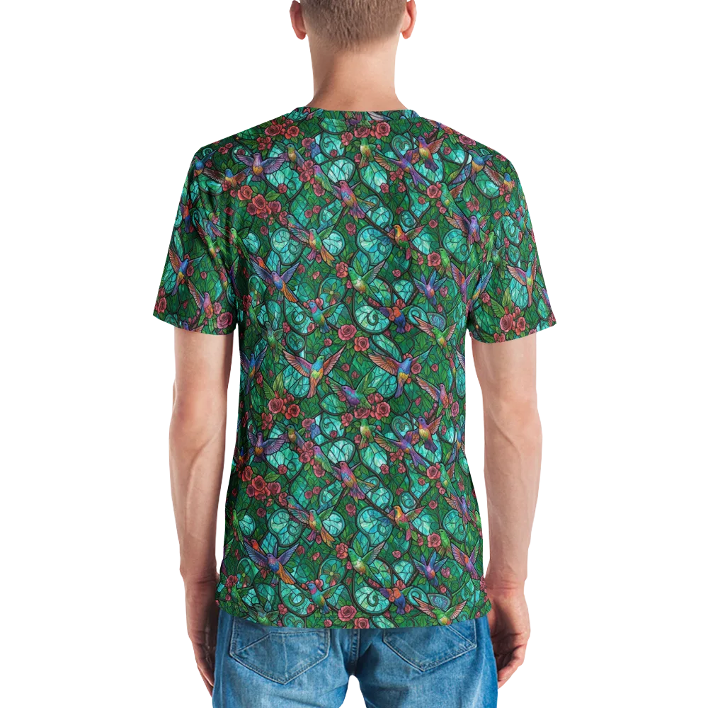Jewelwing Garden on Men's Crew Neck T-Shirt — Back