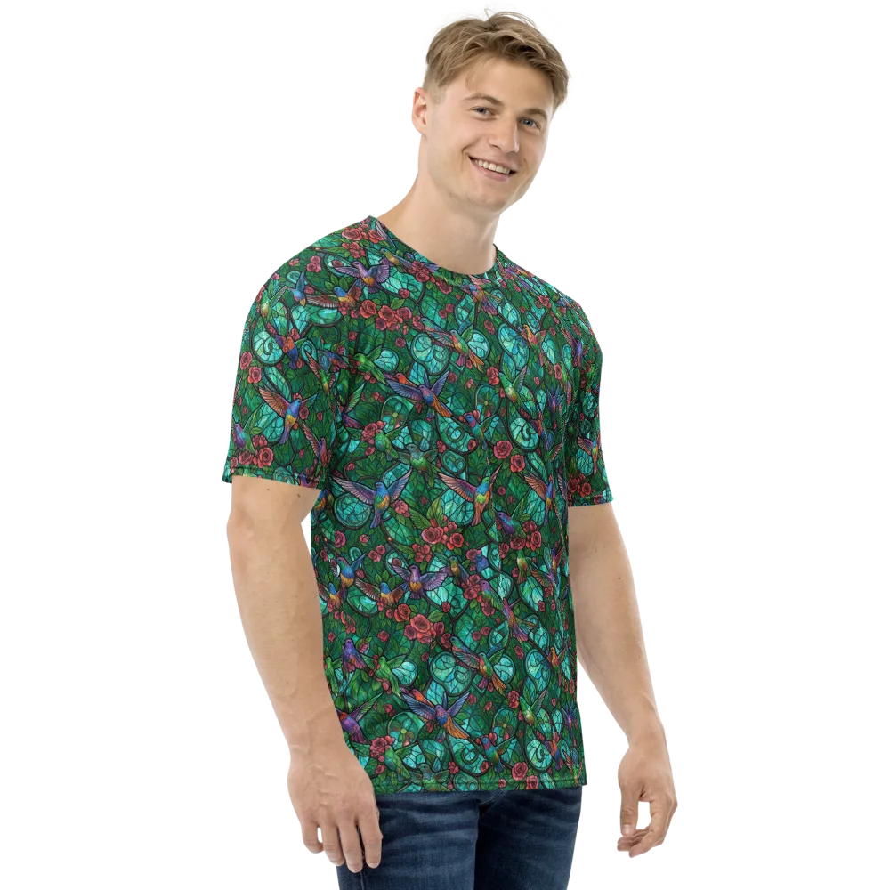 Jewelwing Garden on Men's Crew Neck T-Shirt — Right