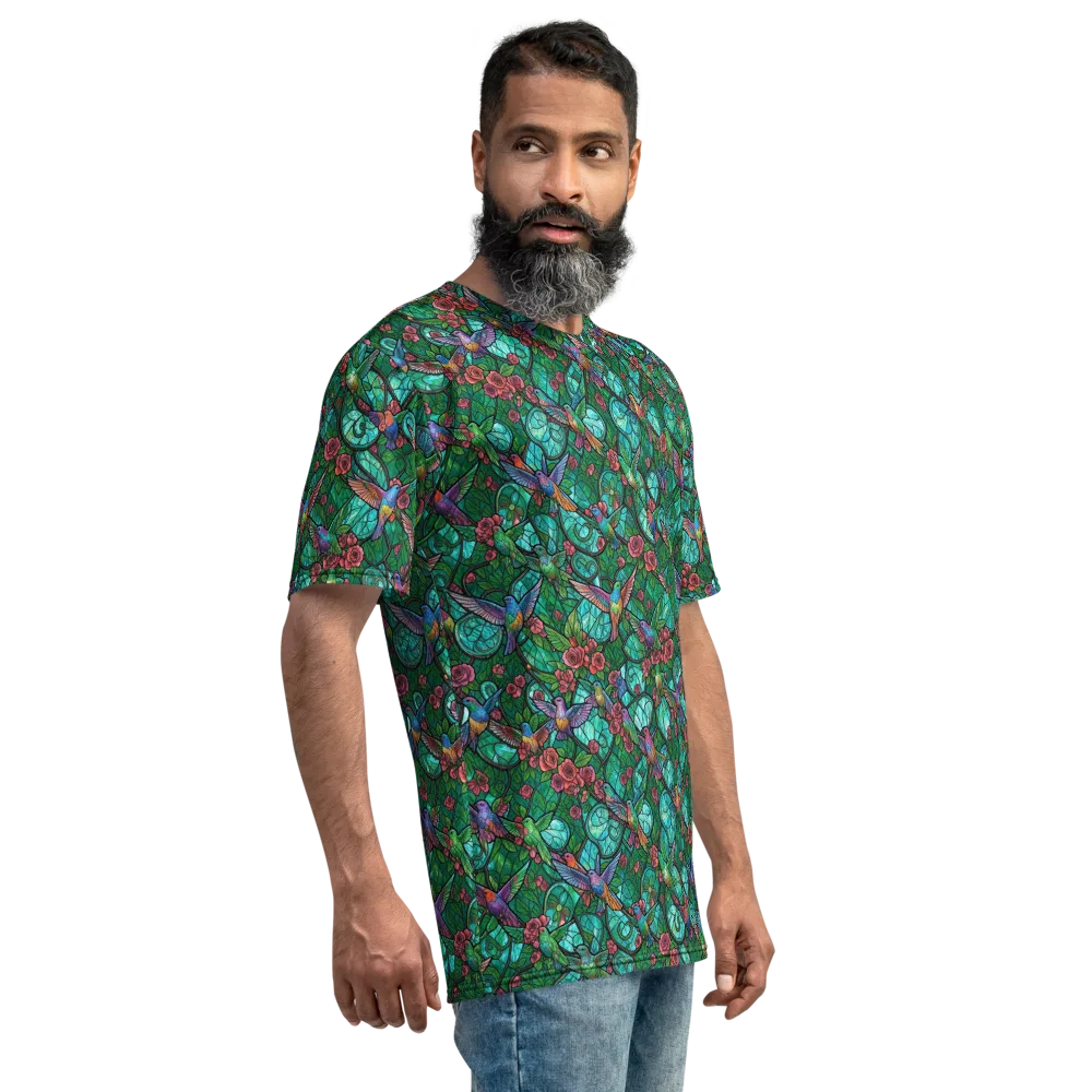 Jewelwing Garden on Men's Crew Neck T-Shirt — Right