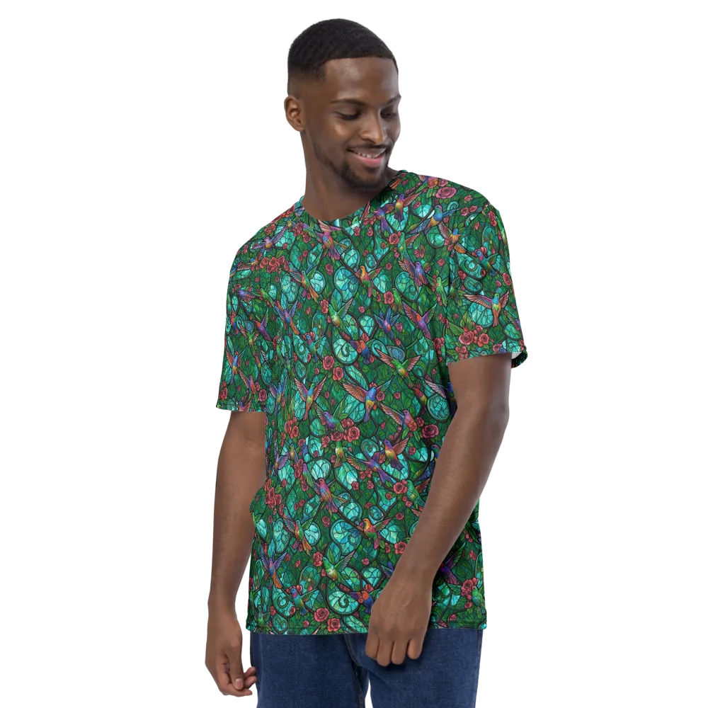 Jewelwing Garden on Men's Crew Neck T-Shirt — Left