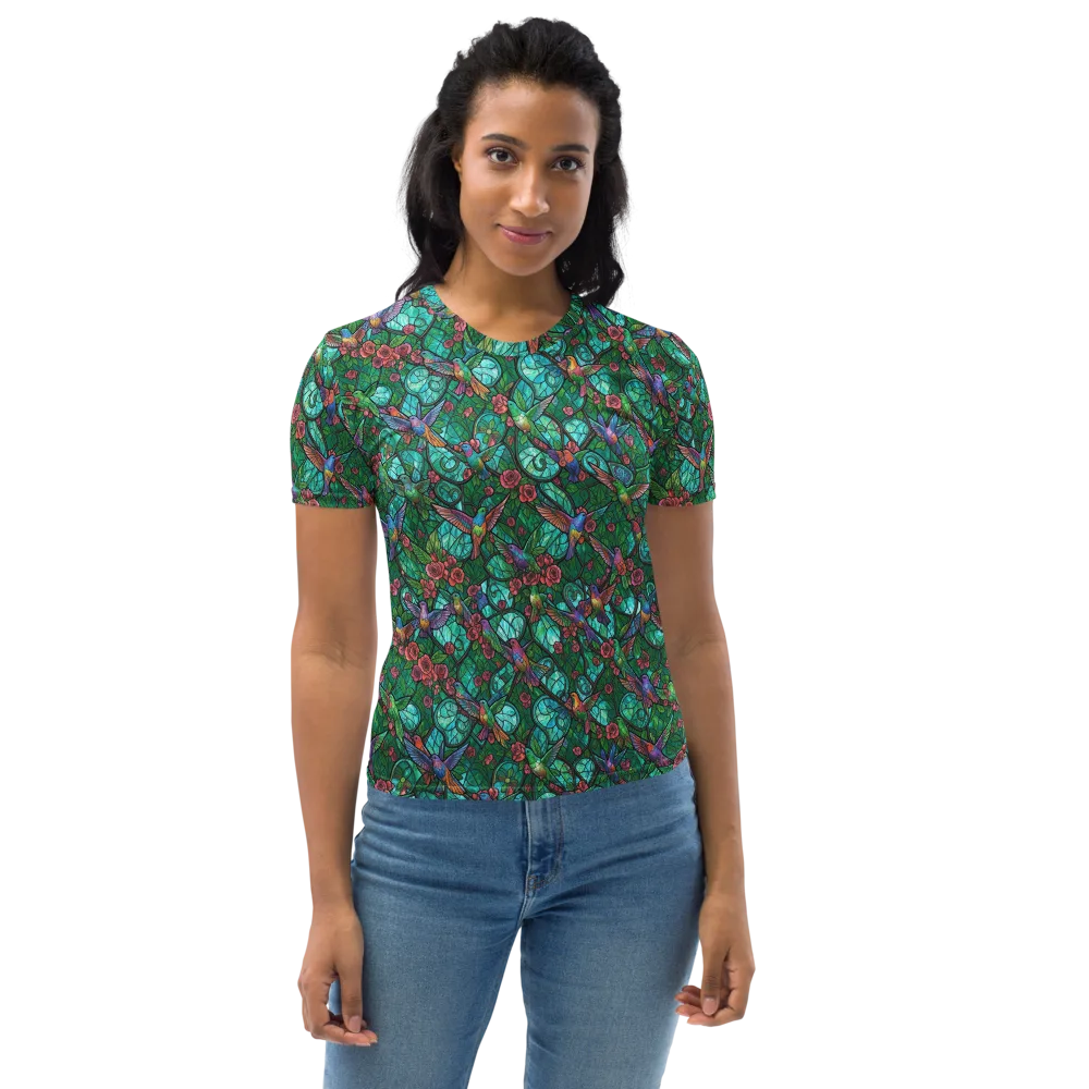 Jewelwing Garden on Women's Crew Neck T-Shirt — Front
