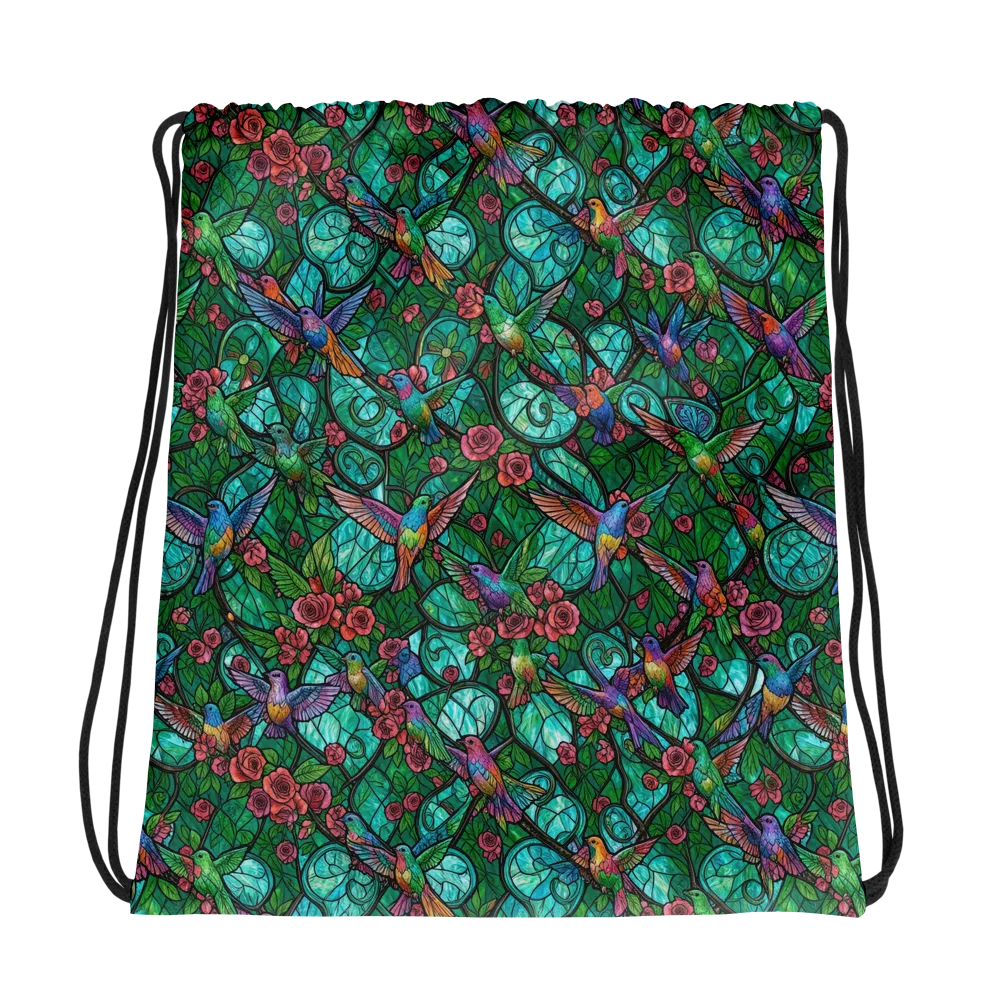 Jewelwing Garden on Drawstring Bag — Photo