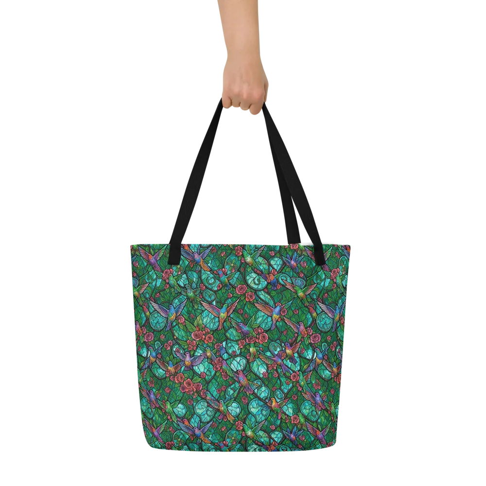 Jewelwing Garden on Large Tote Bag W/ Pocket — Front