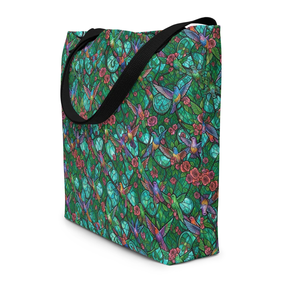 Jewelwing Garden on Large Tote Bag W/ Pocket — Front