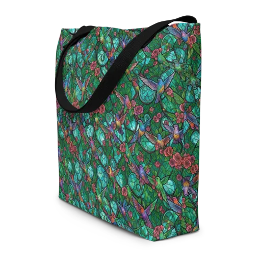 Jewelwing Garden on a Large Tote Bag W/ Pocket