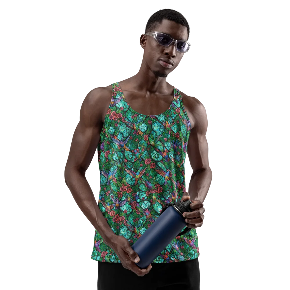 Jewelwing Garden on Men's Tank Top — Front