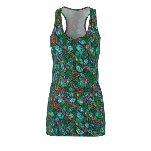 Jewelwing Garden on a Racerback Dress