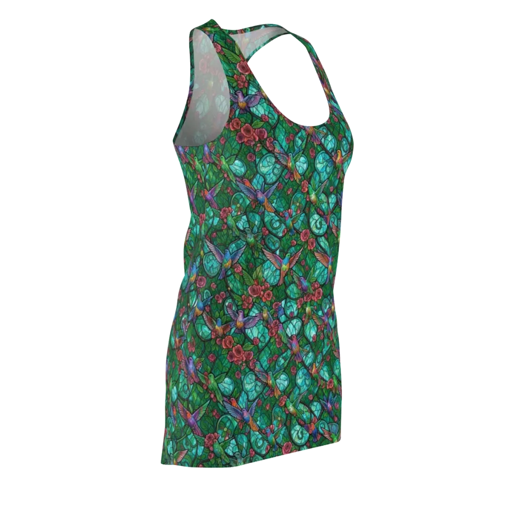 Jewelwing Garden on Racerback Dress — Front Side
