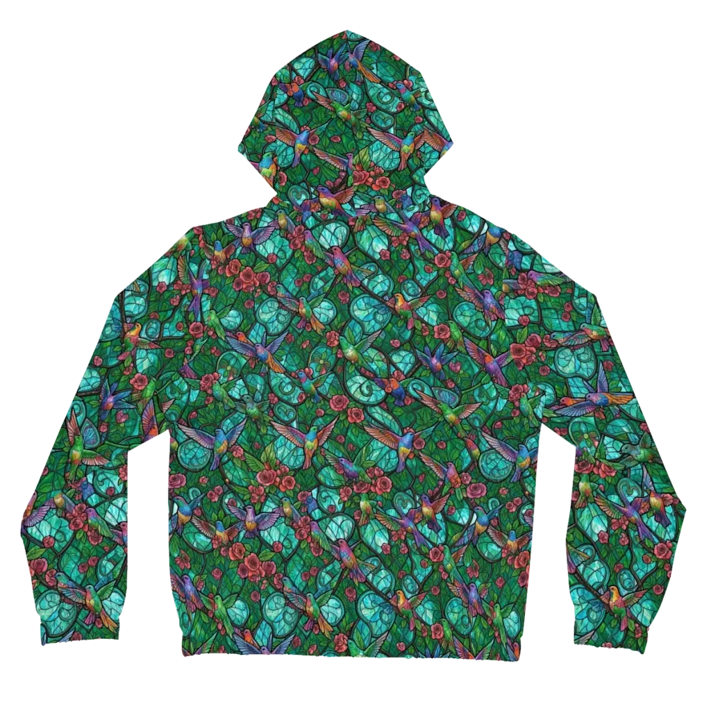 Jewelwing Garden on Women's Full-Zip Hoodie — Back