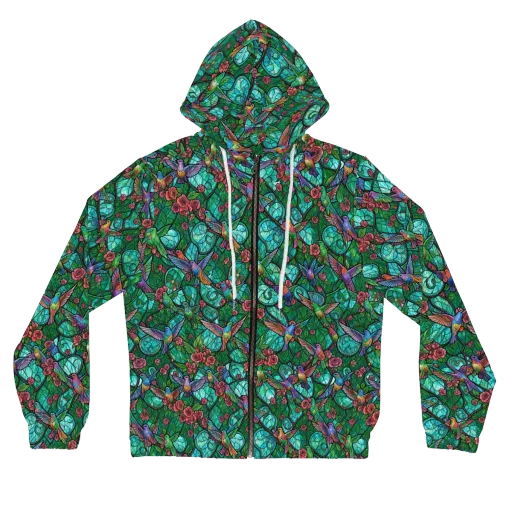 Jewelwing Garden on a Women's Full-Zip Hoodie