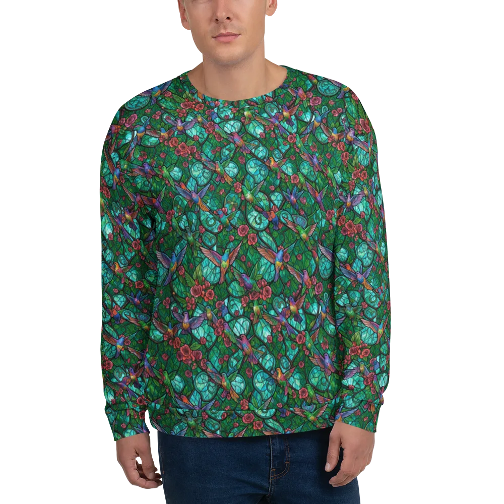 Jewelwing Garden on Sweatshirt — Front