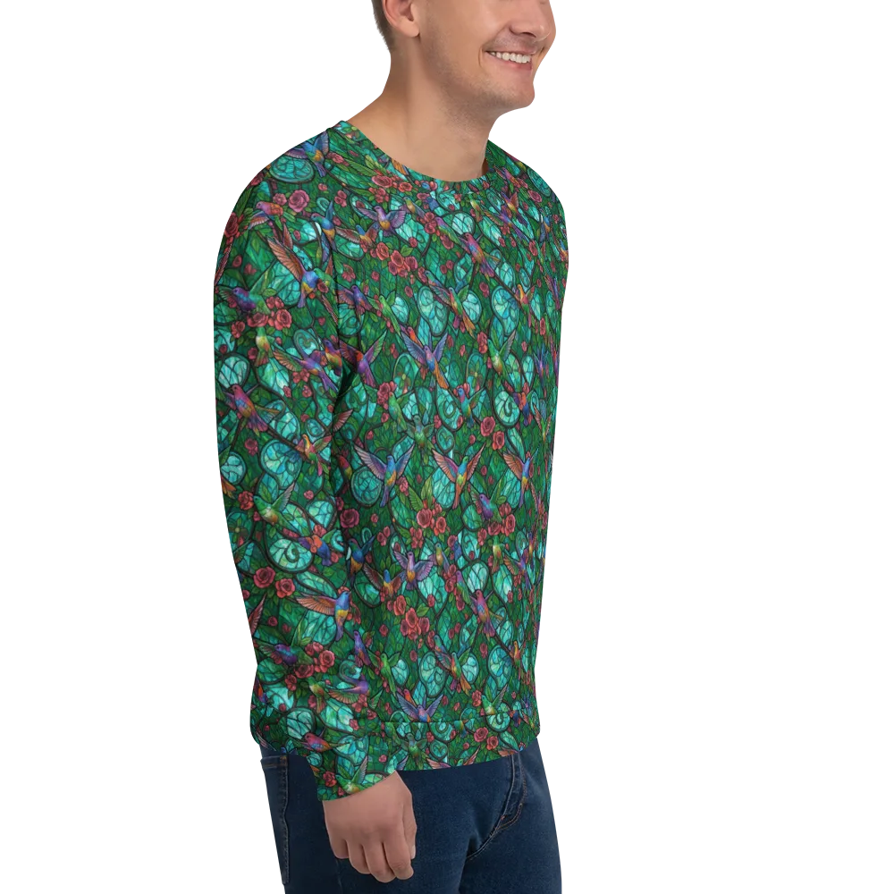Jewelwing Garden on Sweatshirt — Right Front