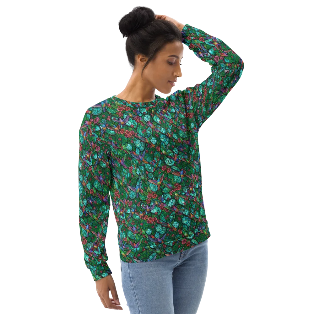 Jewelwing Garden on Sweatshirt — Right Front
