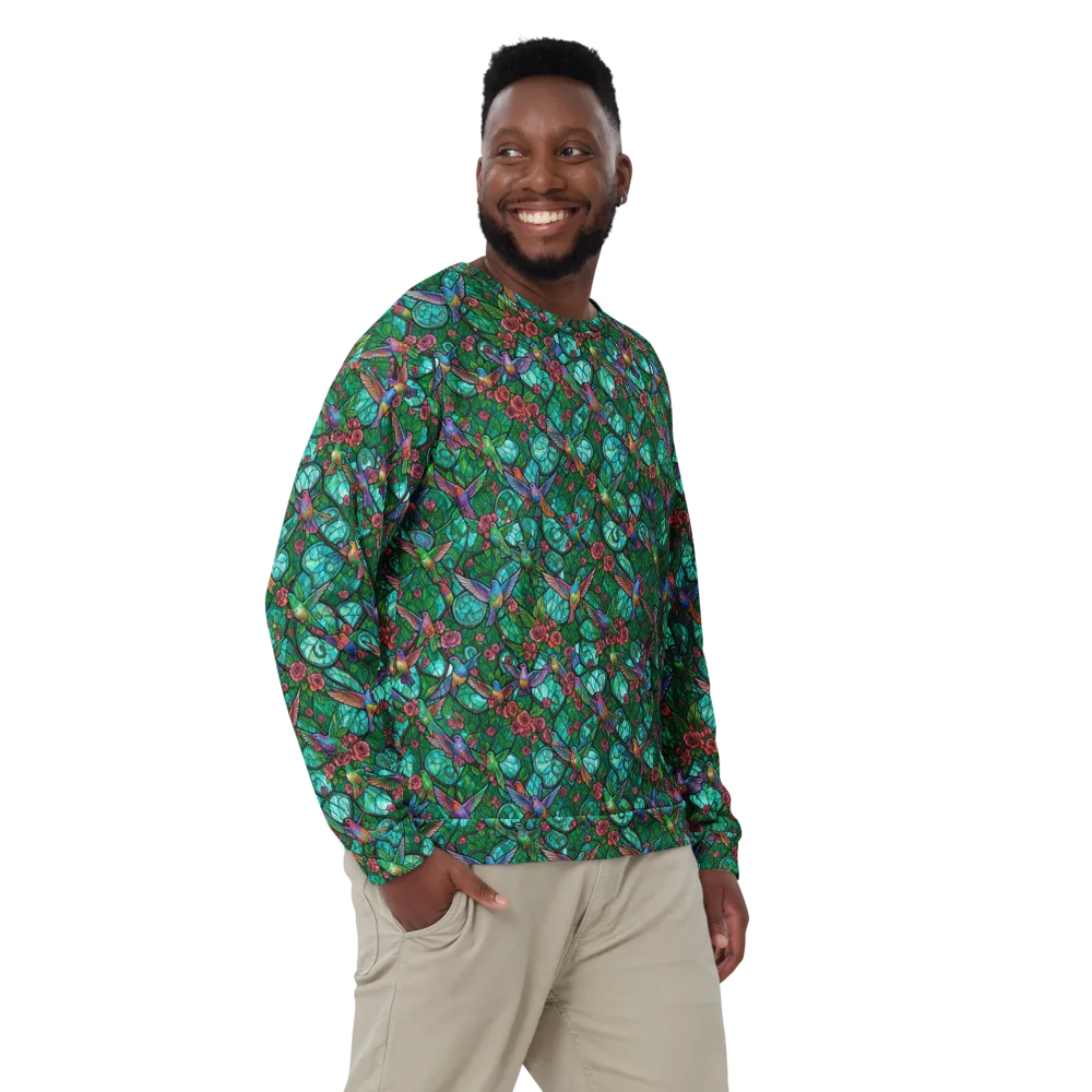 Jewelwing Garden on Sweatshirt — Front